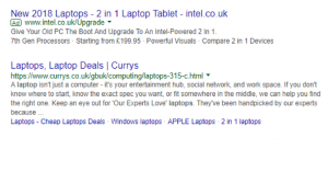 Google AdWords - sponsored and unpaid links