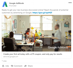 LinkedIn Ad Campaigns - Example of Sponsored